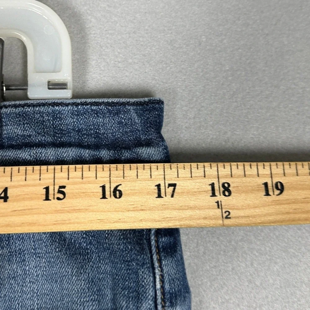 Rag Bone Fit 2 Slim Jeans Mens 32 Blue Tapered Leg Whiskering Button Fly Denim